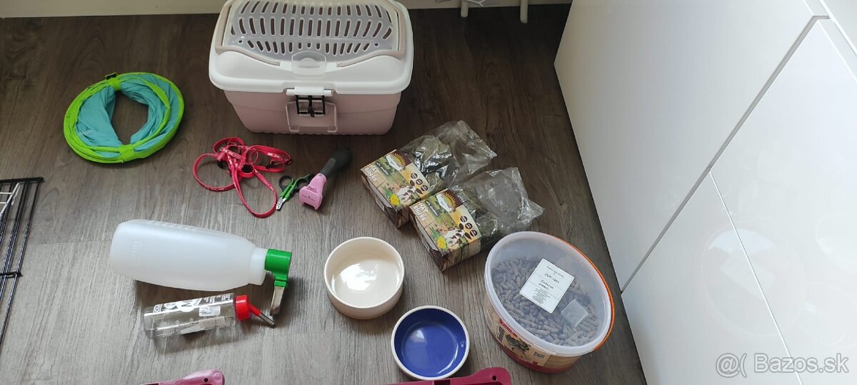 Klietka (extra veľká) a komplet výbava pre zajaca/morčatá - 11