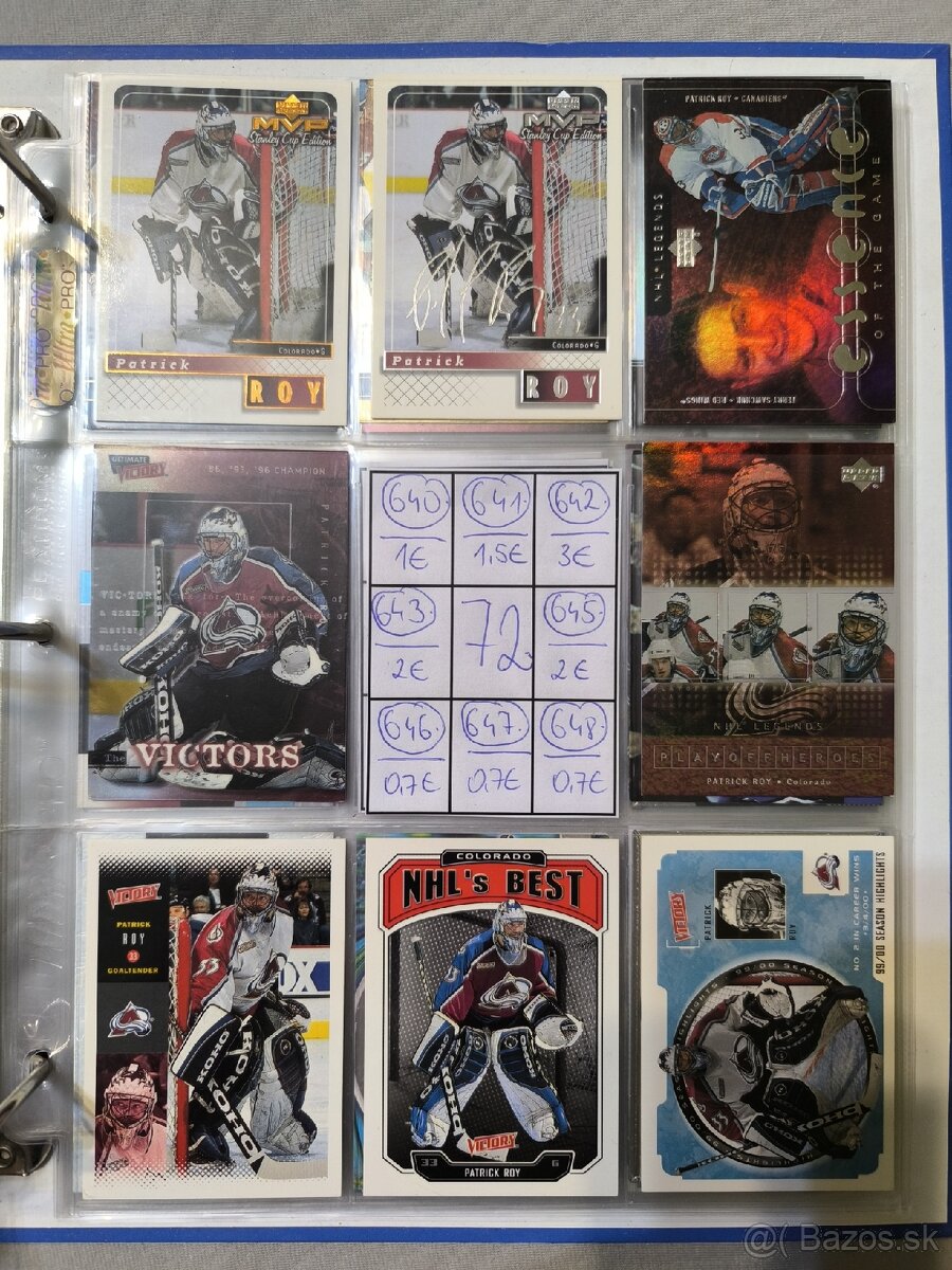 Hokejové kartičky - Patrick Roy 3 - 11