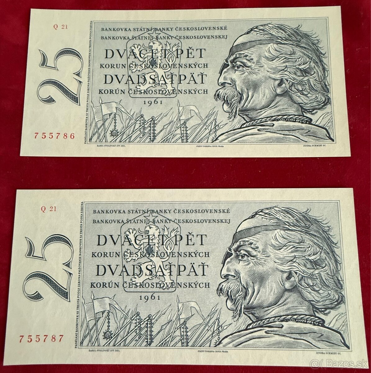 Československé bankovky UNC postupky čísla za sebou - 11