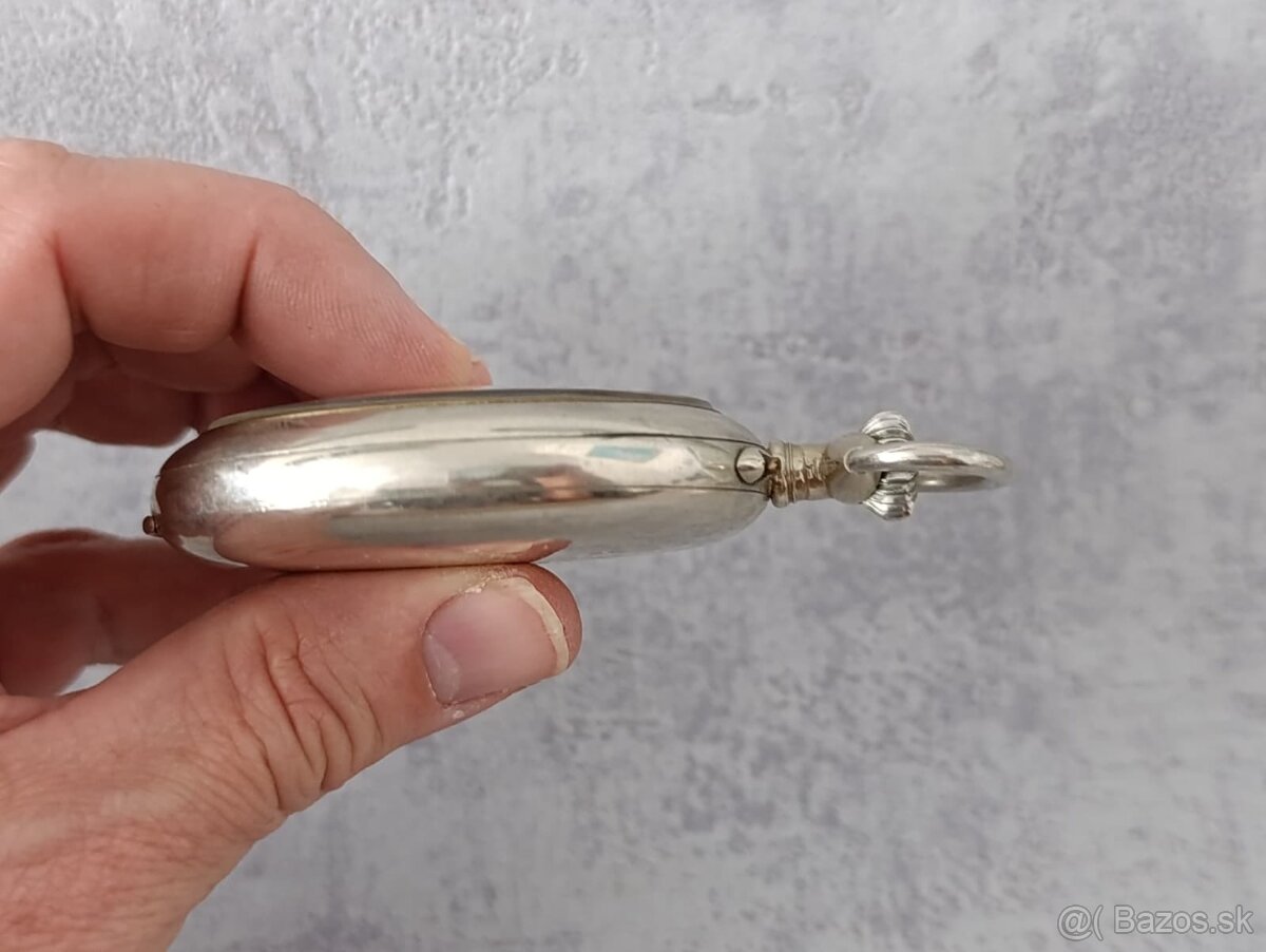 Velmi zajímavé a moc pěkné masivní kapesní hodinky COLOMBOP - 11