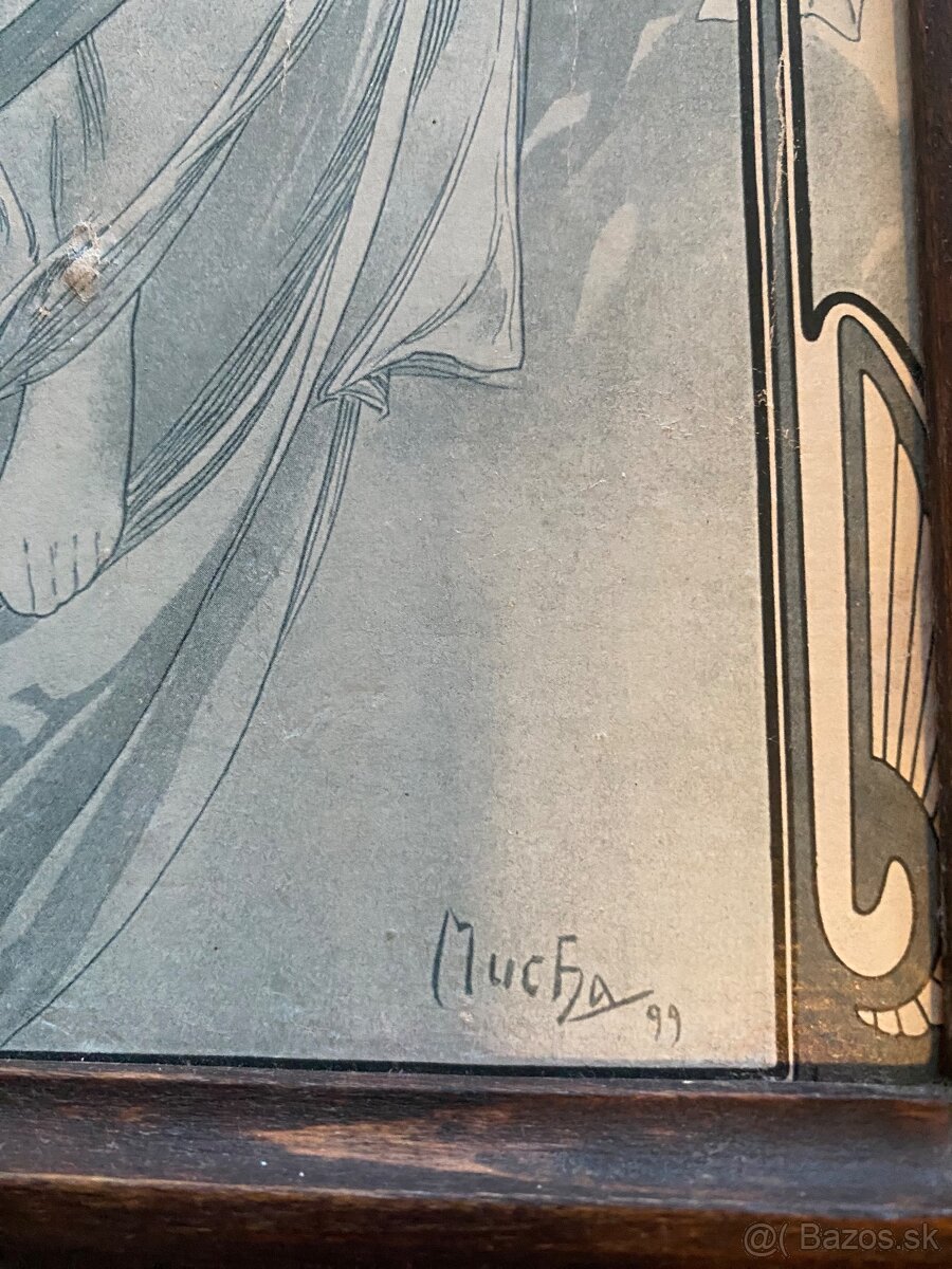 Alfonz Mucha krásne 4 secesné obrazy na stenu - 11