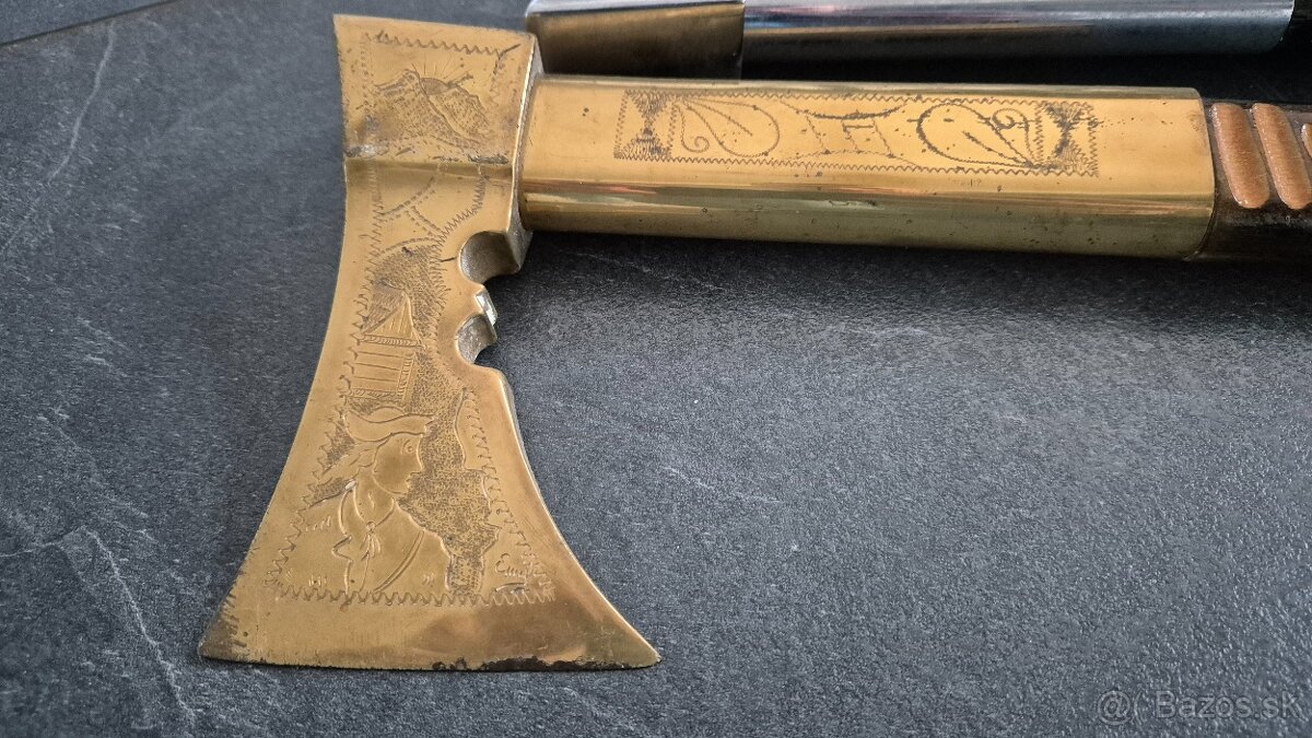 Valaška strieborná aj zlatá 100cm mat. Mosadz - 11