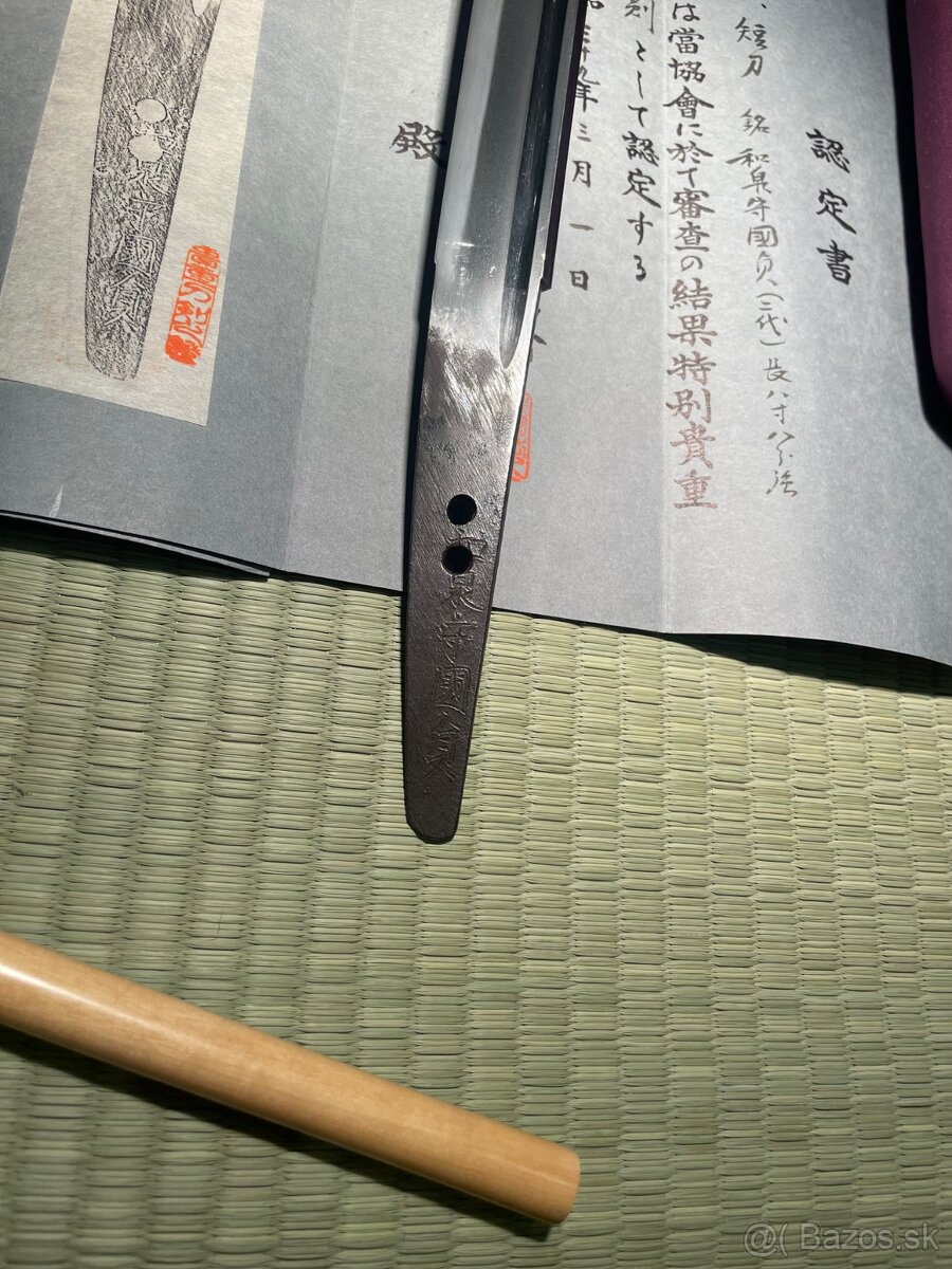 Japonský Starožitný Samurajský meč Tanto Kunisada - 11