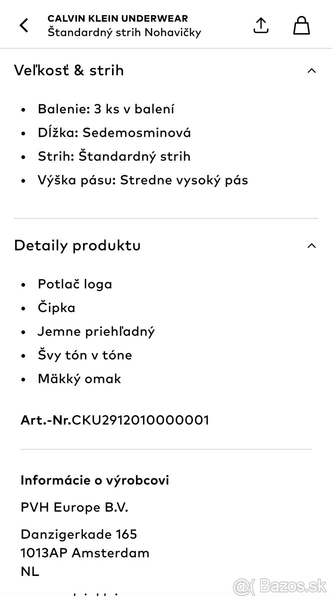 Nohavičky Calvin Klein 3-pack velkosť S…nové - 11