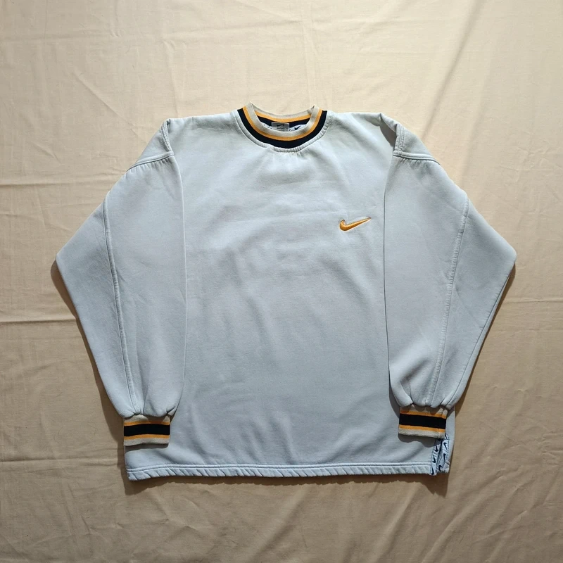 Vintage 90s NIKE Service béžová mikina bez kapucne XL - 11