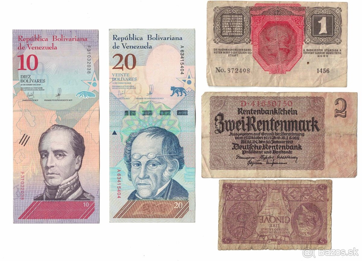 Zbierka bankoviek - rôzne po 2eur + Kubánske mince (doplnené - 11