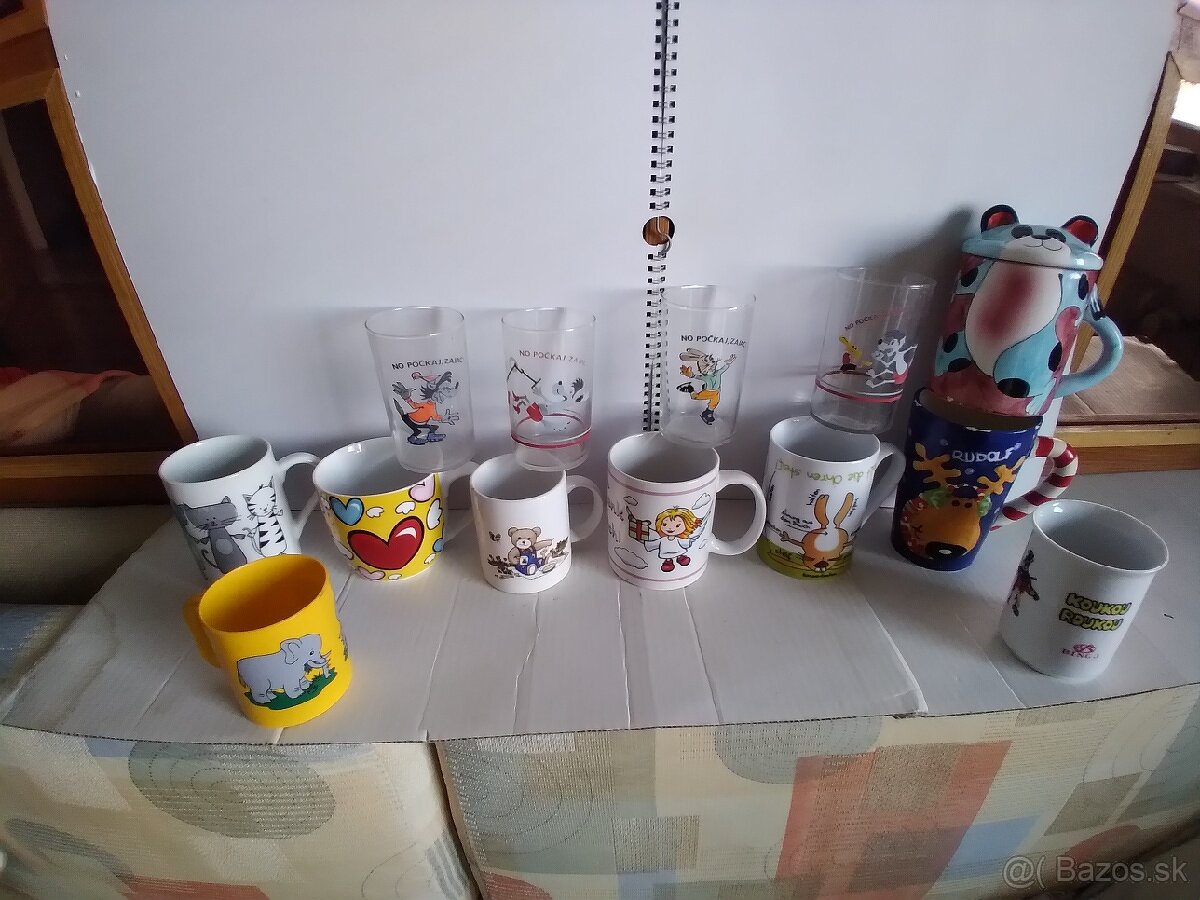 Šálky,poháriky-sklo,porcelán a iné - 11