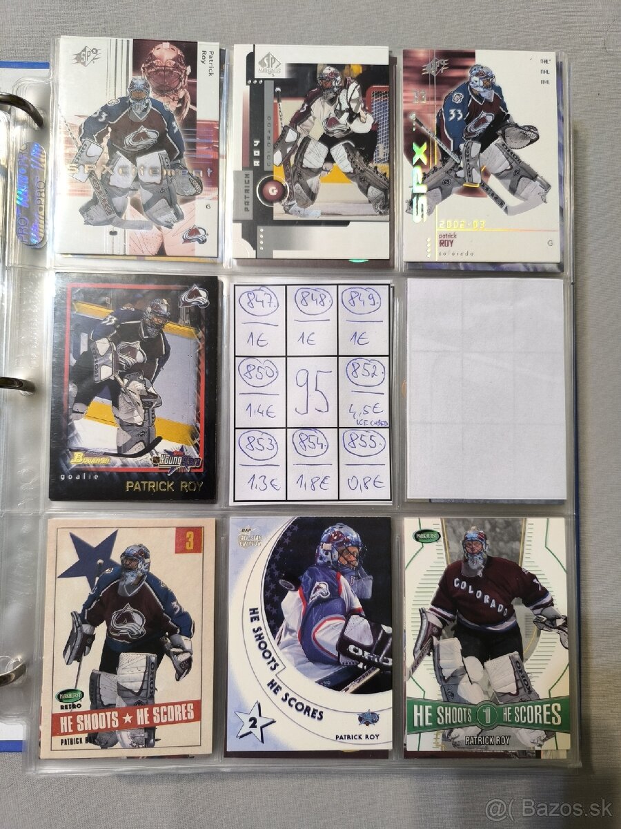 Hokejové kartičky - Patrick Roy 4 - 11