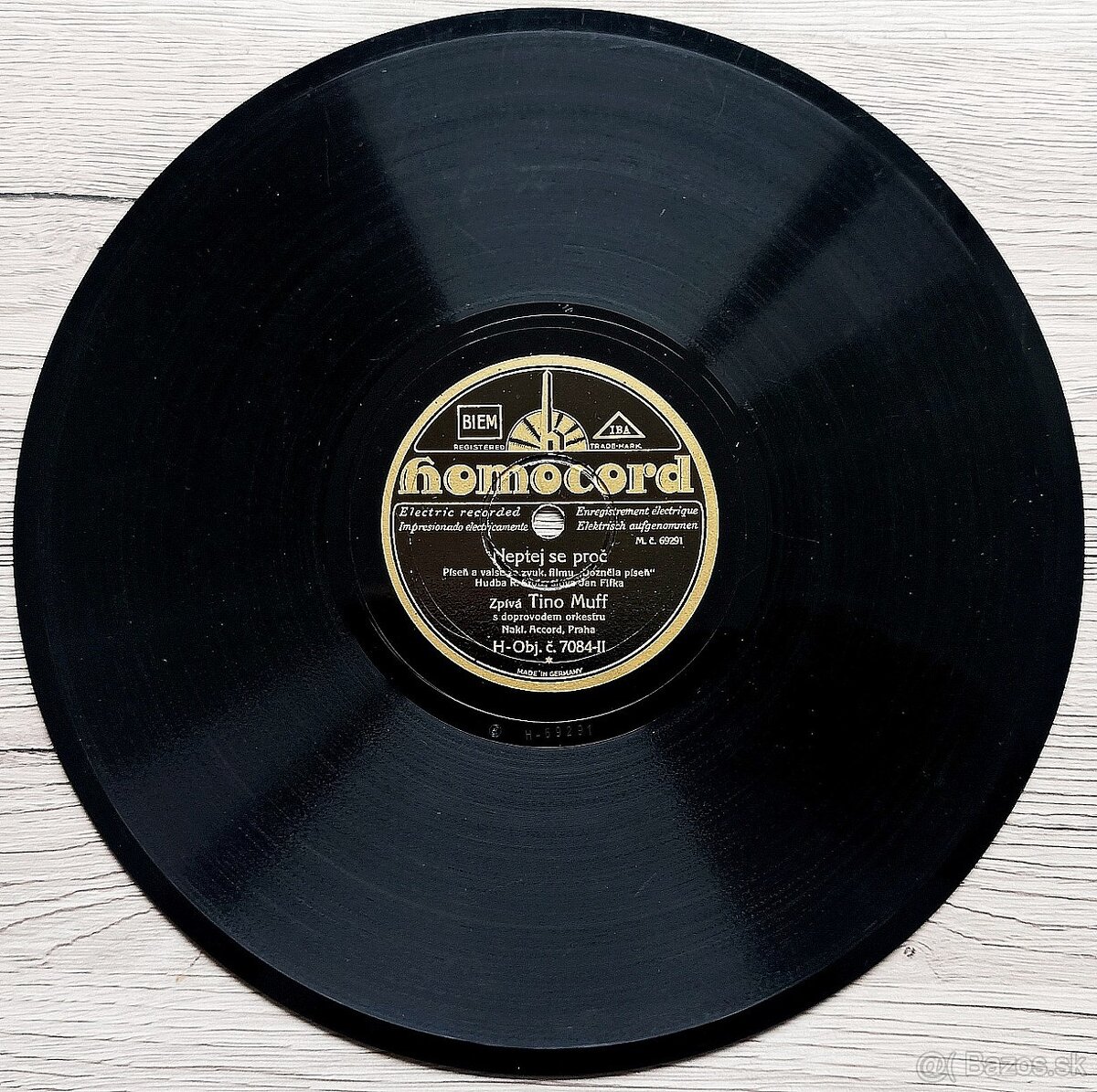 5 šelakových gramodesek z let 1930 – 1932, Československo 2 - 11