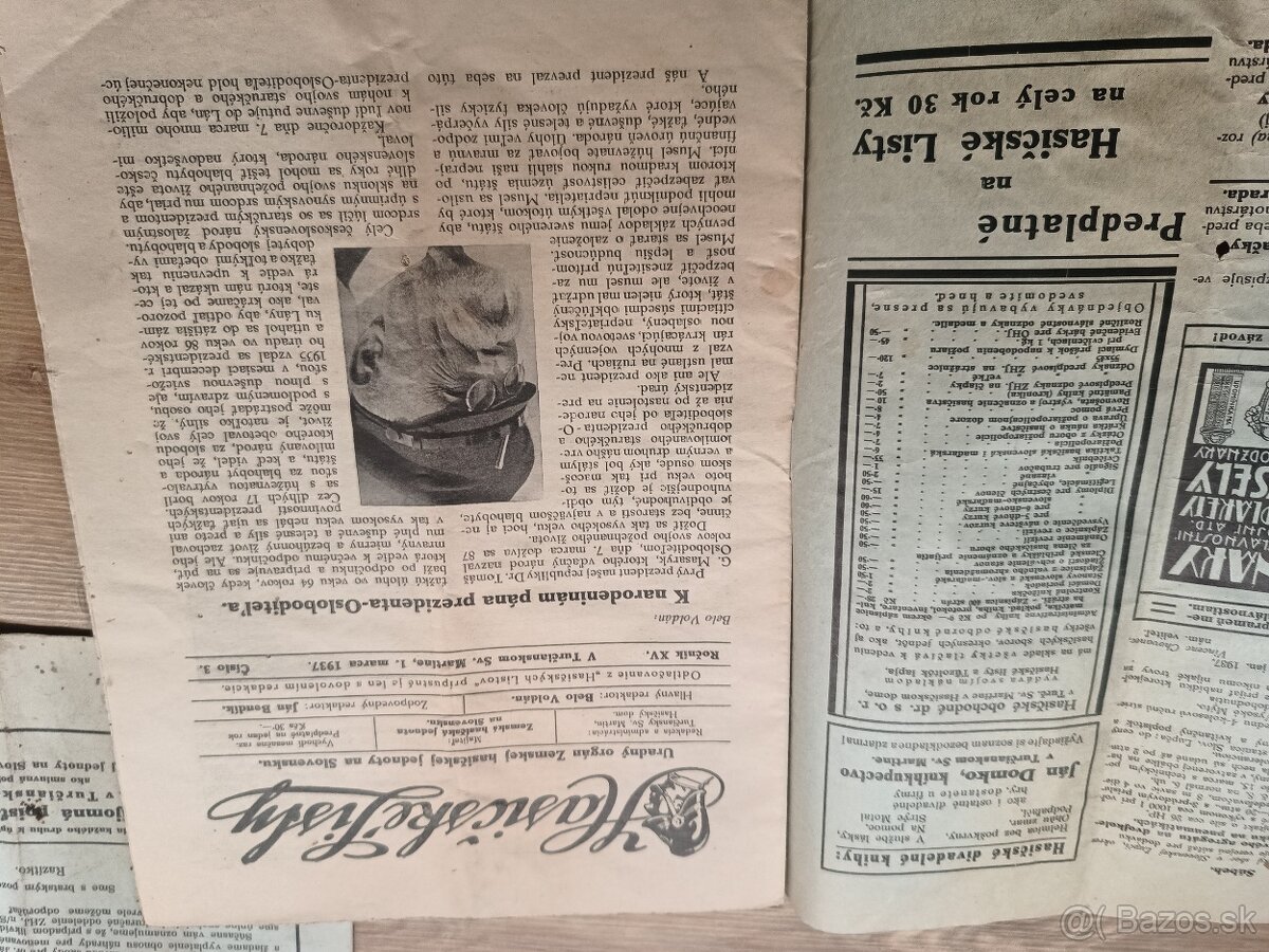 6x Hasičské listy 1936,1937,1940 - 11