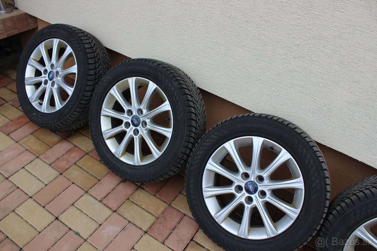 ZIMNÉ pneumatiky 215/55 R16 97H + disky FORD - 11