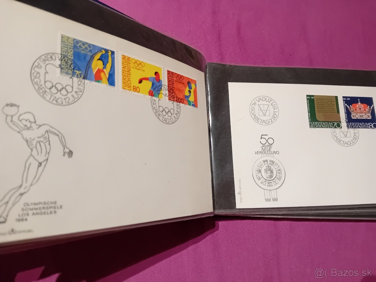 Lichtenštajnsko FDC v albume - 11