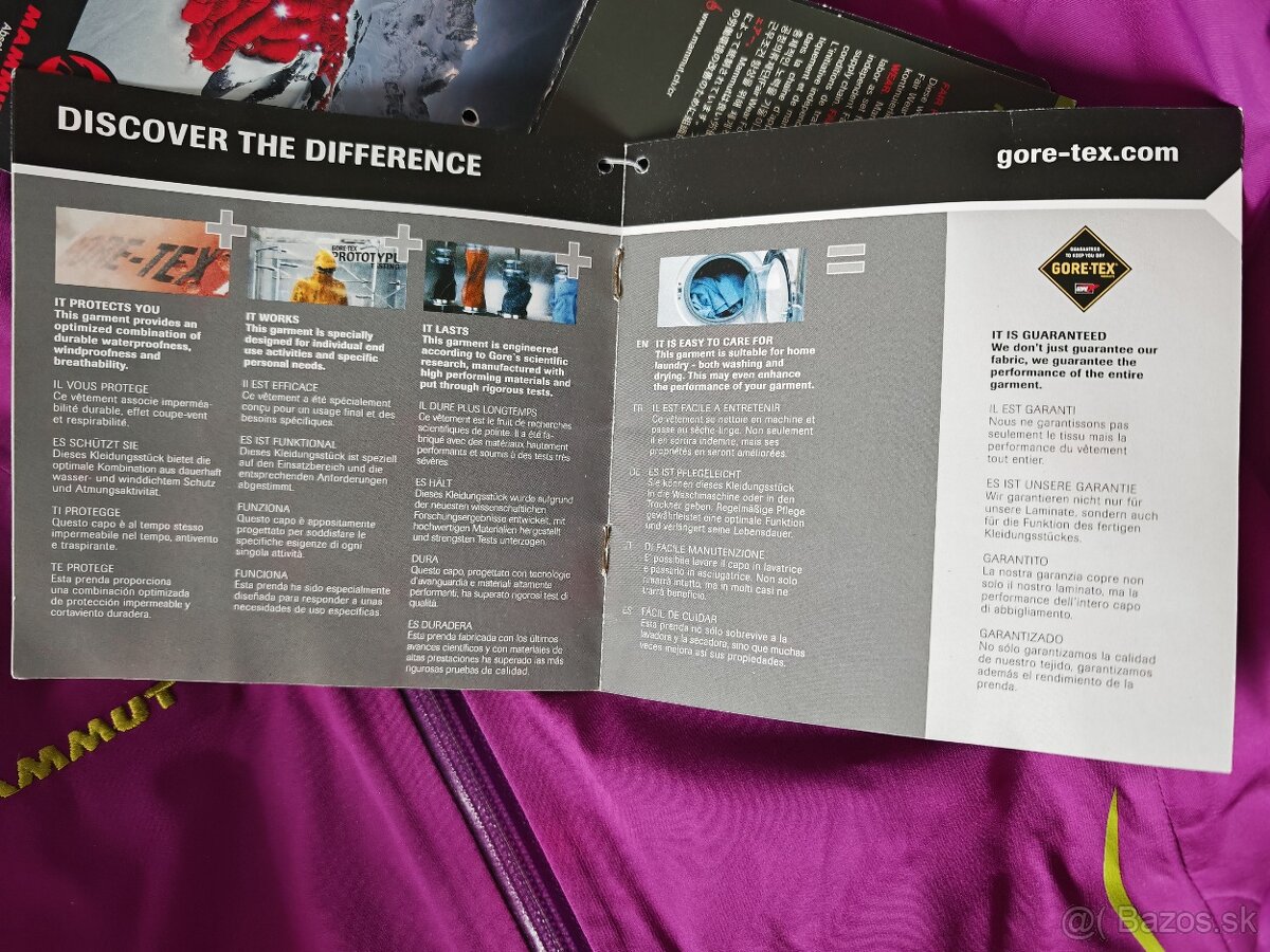 Predám dámsku bundu Mamut Gore TeX nová - 11