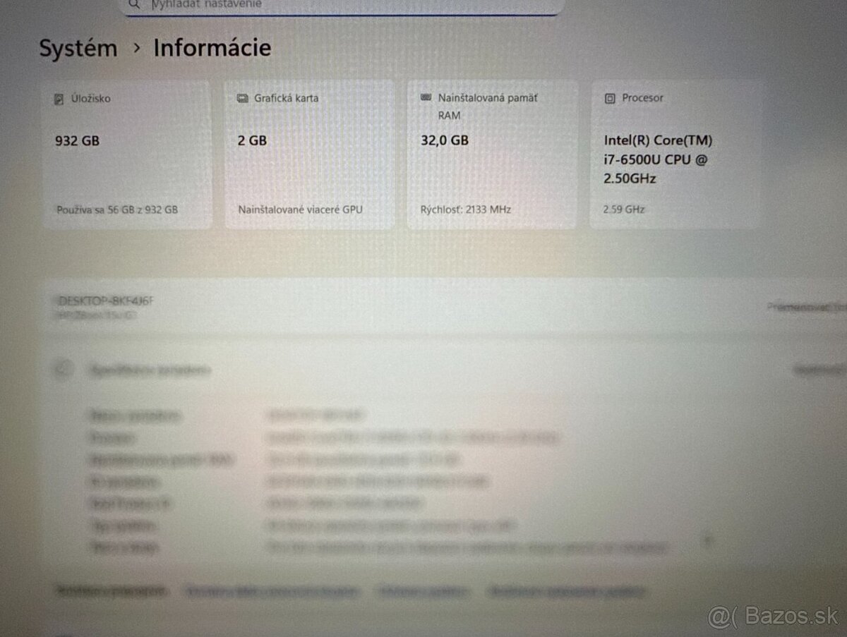 Notebook HP ZBook i7-6500U / 32GB RAM / 1TB SSD - 11