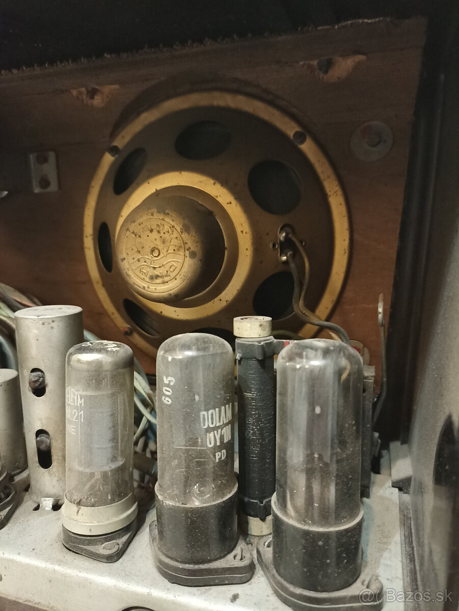 Vzácné staré retro rádio Tesla 413U - 11