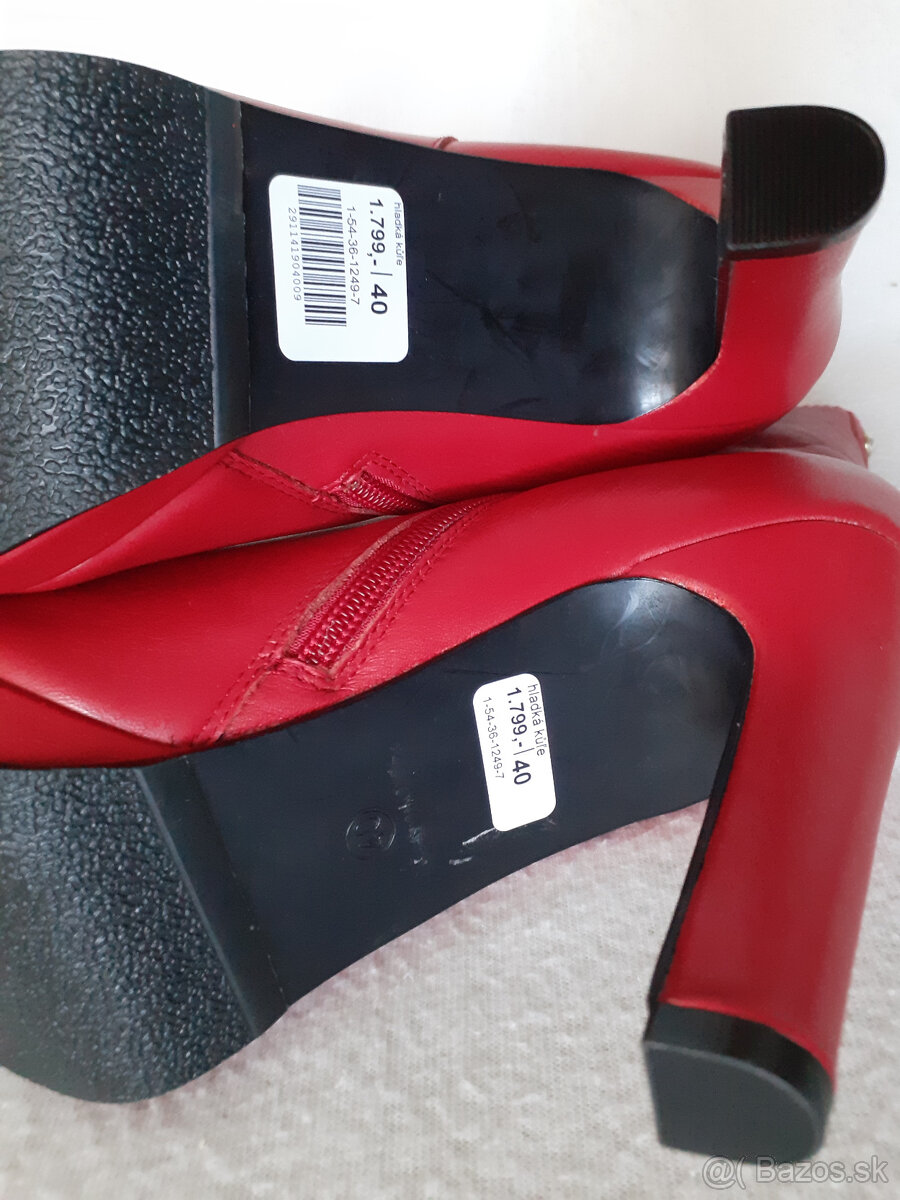 Dámske nízke kožené čižmy (čižmičky) Kate Gray č.40 - 11