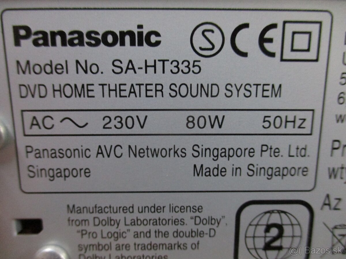PANASONIC SA-HT335 dvd domace kino - 11