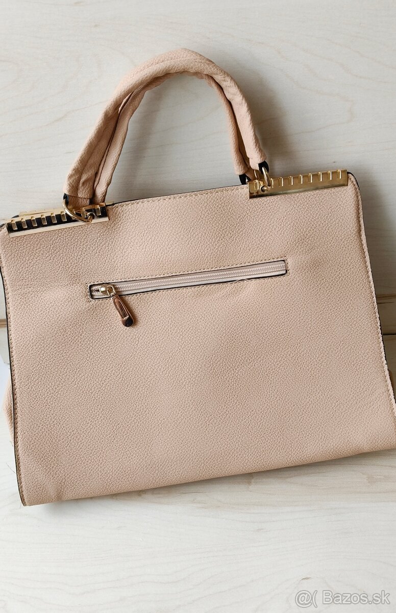 Kabelka béžová kožená nová - 11