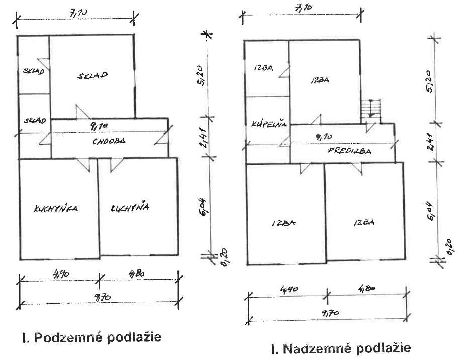 Na predaj rodinný dom s pozemkami Drienčany - Papča - 11