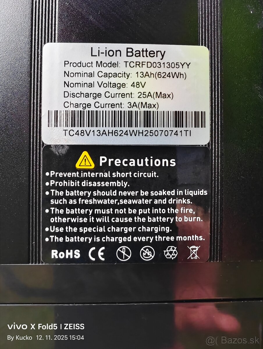Mestský fat ebike Urlife 20x3.0“,500W,13Ah 624Wh,35km/h,80km - 11