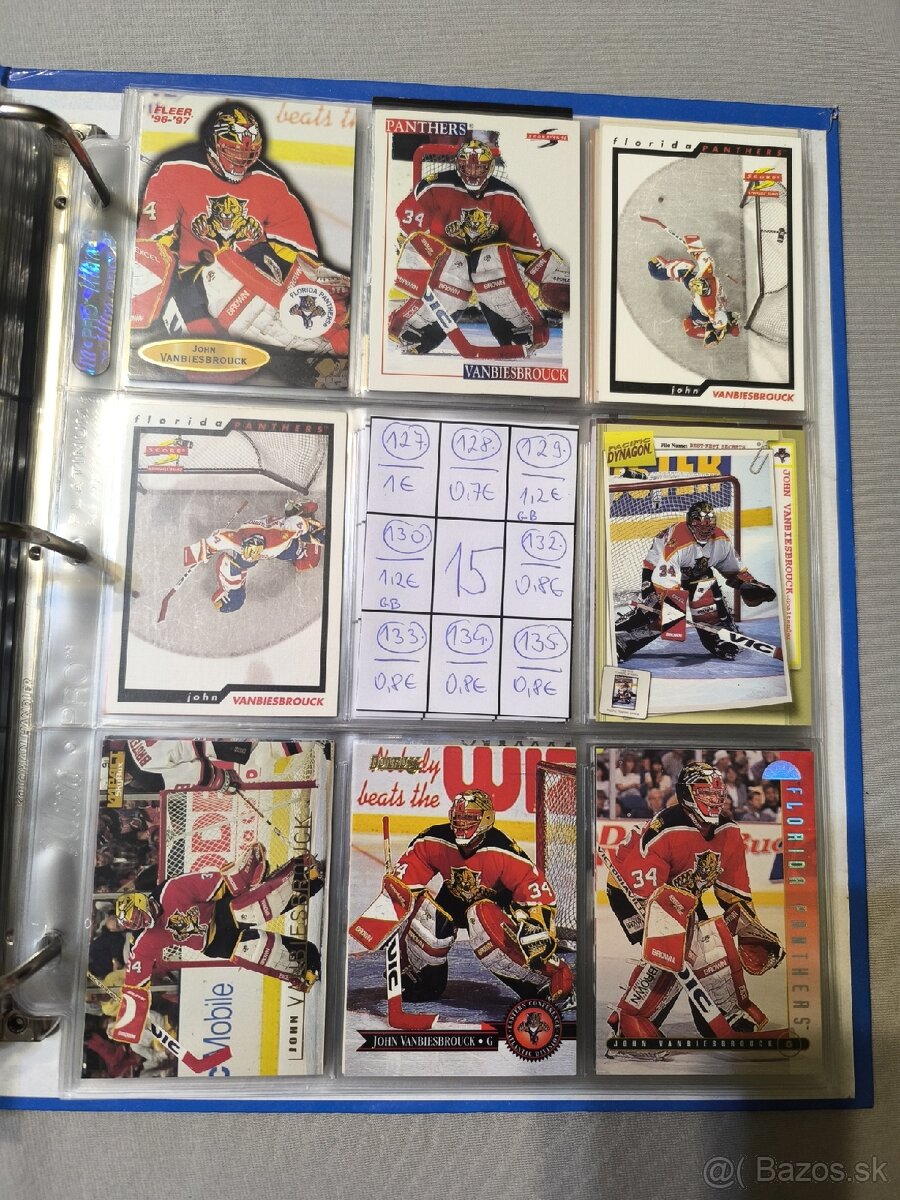 Hokejové kartičky - John Vanbiesbrouck 1 - 11