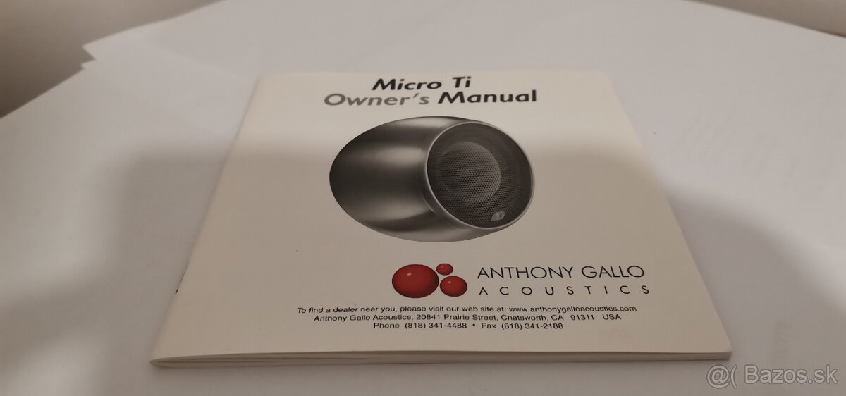 Antony Gallo design reproduktory Micro Ti 5.0 - 11