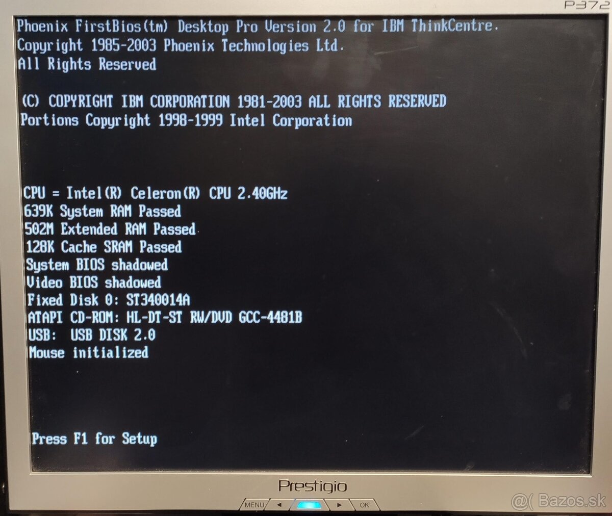 Historický počítač IBM ThinkCentre M50 desktop, 8187 - 11