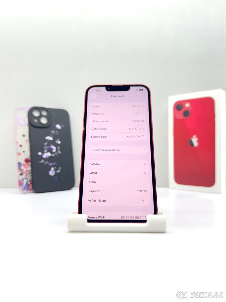 iPhone 13 RED 128GB 100% NOVÁ BATÉRIA+PRÍSLUŠENSTVO - 11