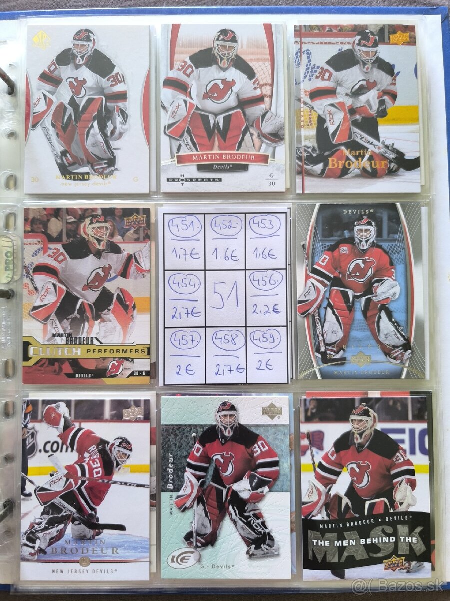 Hokejové kartičky - Martin Brodeur 3 - 11