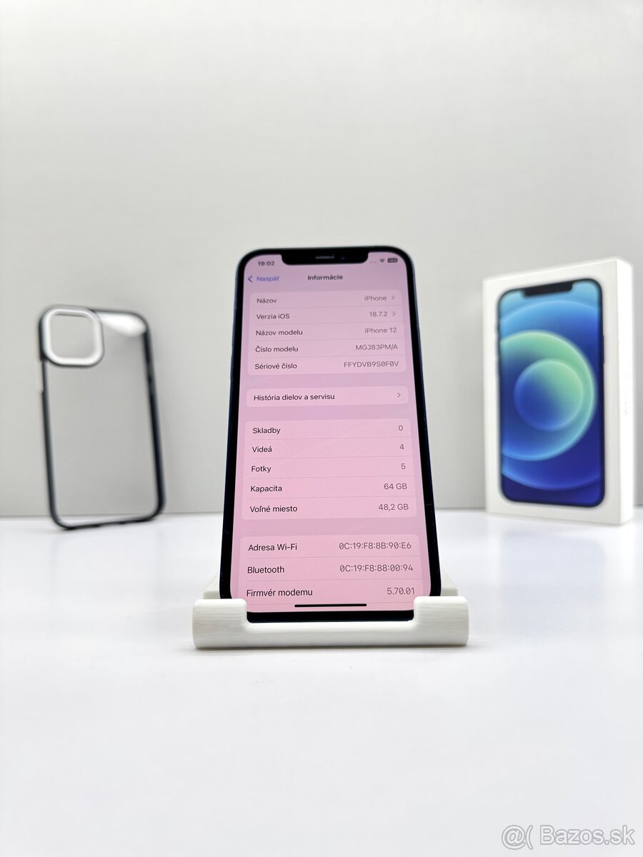 iPhone 12 BLUE TOP STAV NOVÁ BATÉRIA 100% - 11