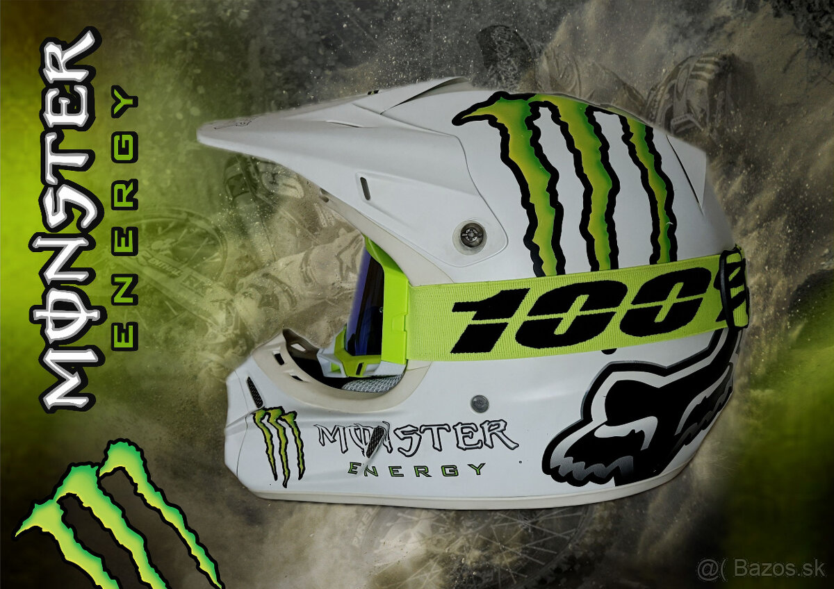 Fox V3 Ricky Carmichael Monster Pro Matte 12 Helmet (vel. L) - 11