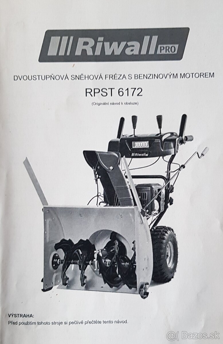 Snežná motorová fréza Riwall - 11