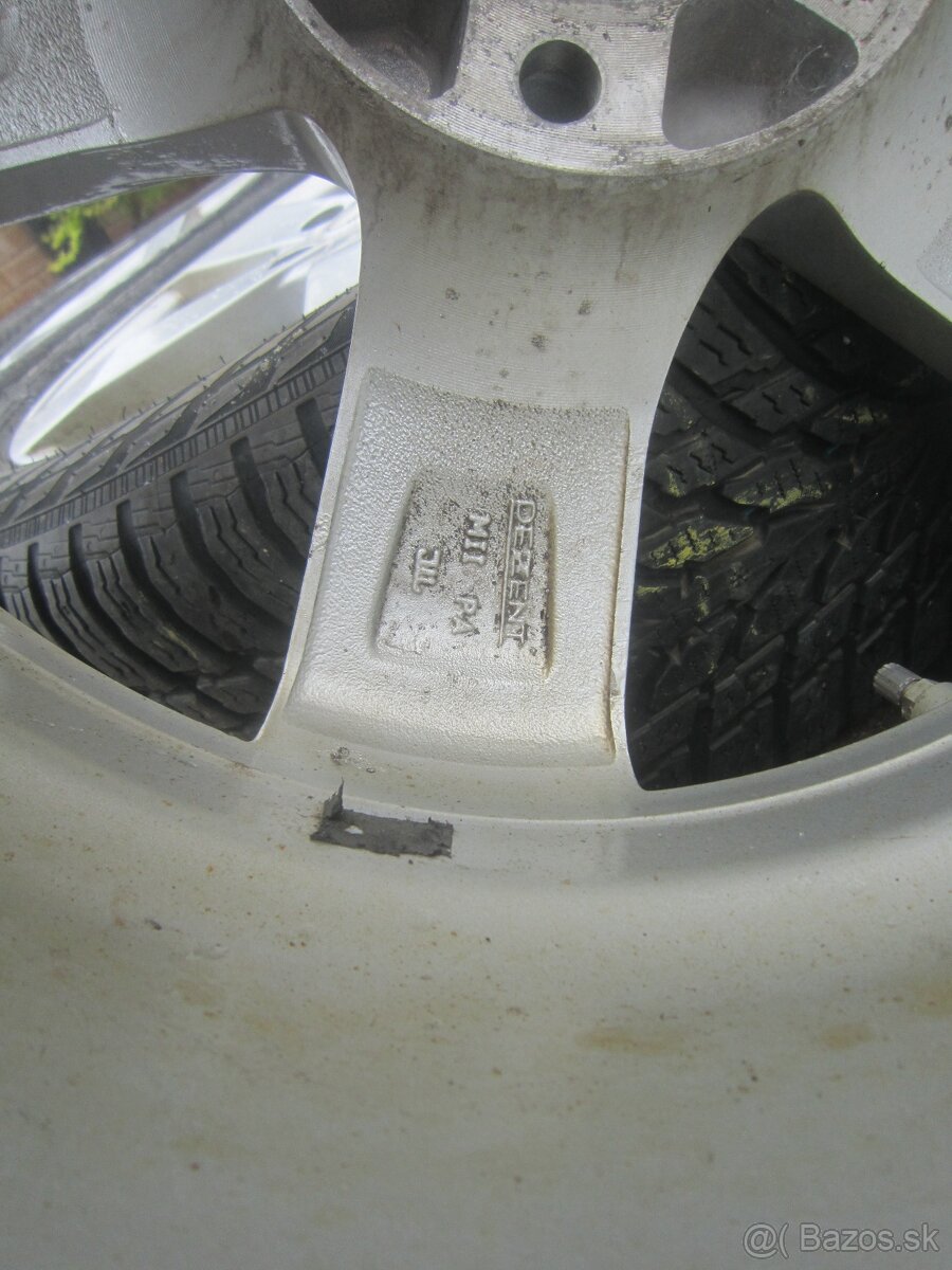 17" AL disky Dezent na VW group Mercedes C so zimnými pneu - 11
