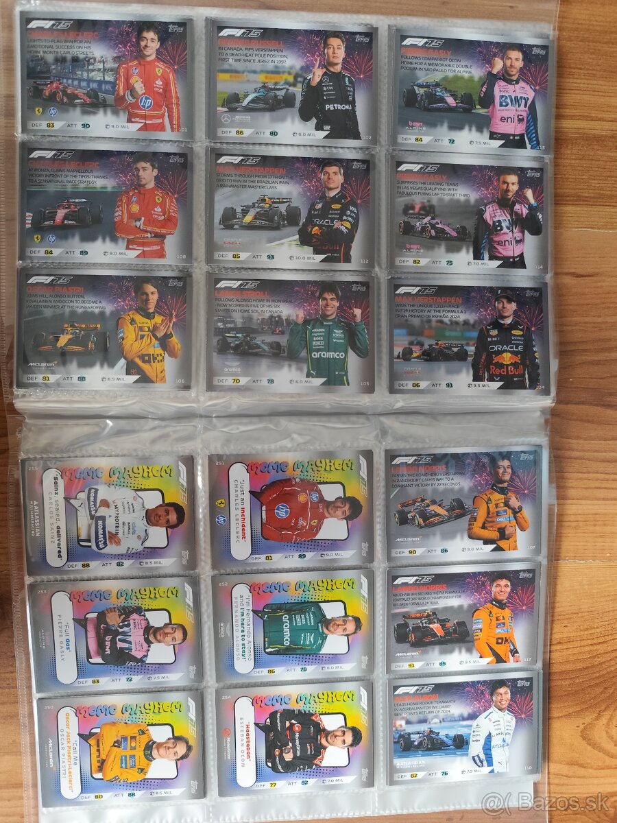 Predám kartičky Formula 1 - 11