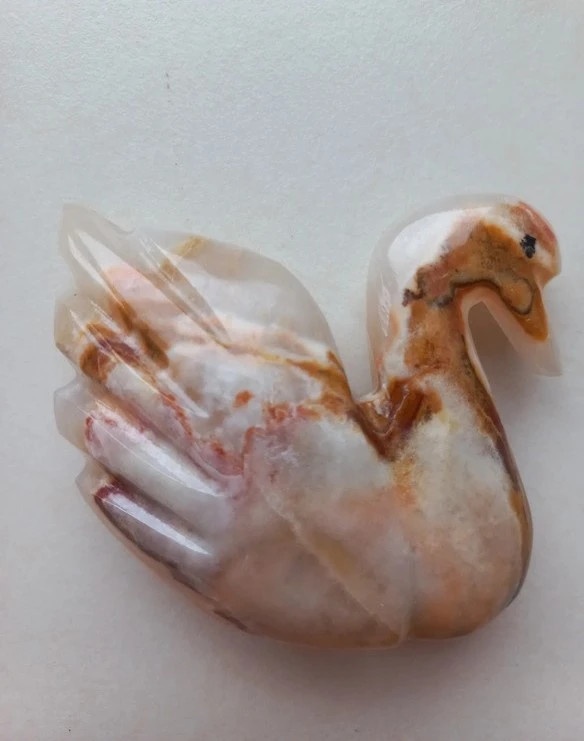 Pyramída orgonit + labuť z mienrálu - 11