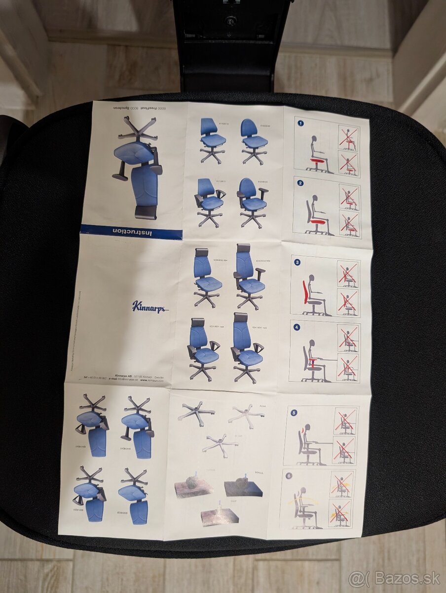 Predám kancelársku stoličku KINNARPS 6000podp.zdravé sedenie - 11