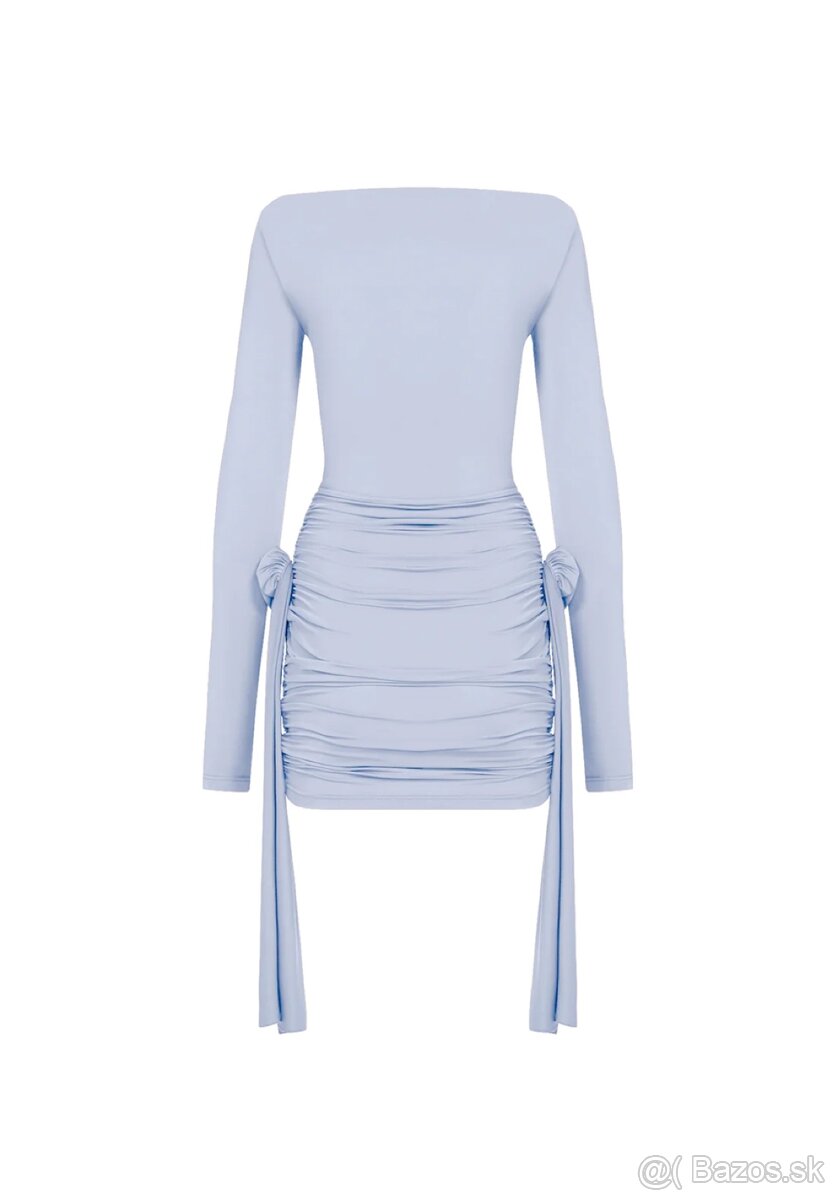 Lioness Svetlomodré minišaty Glory mini grey XS 34 - 11