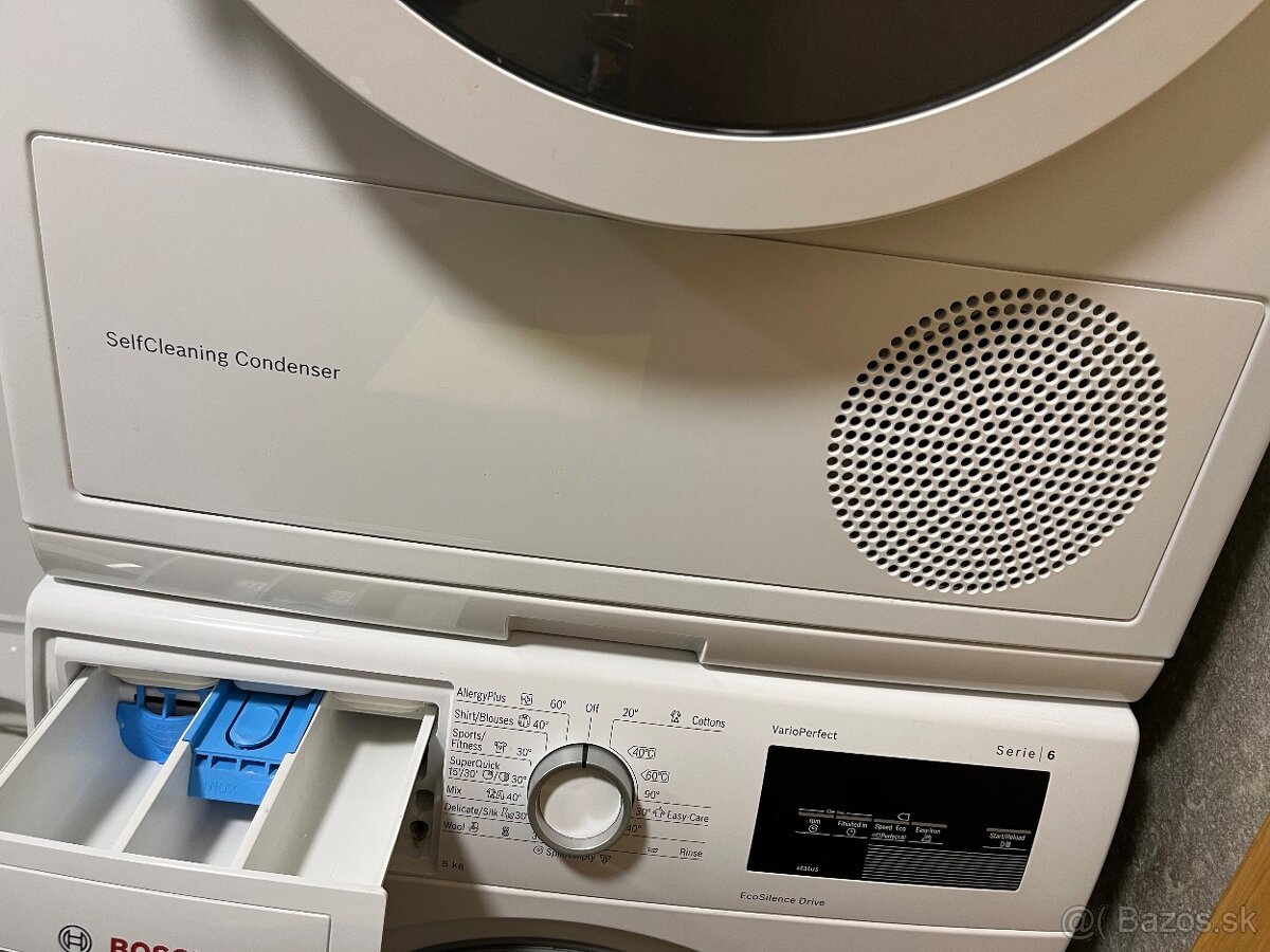 Predám set Bosch série 6 - práčka a sušička - 11