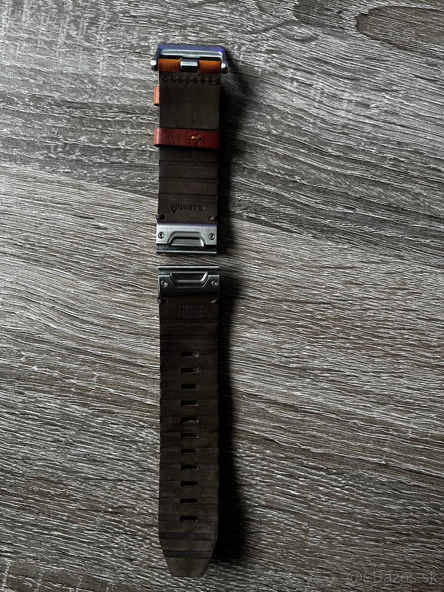 Garmin fenix 7X Sapphire Solar, Titanium / Brown Leather Ba - 11