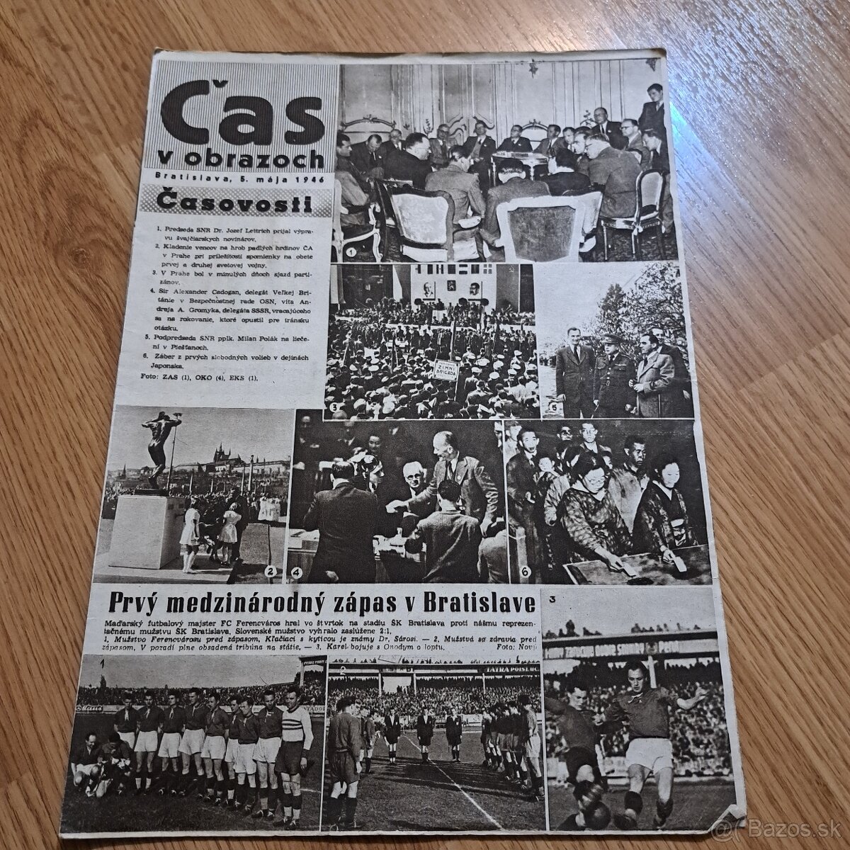 Originál povojnové noviny ČAS 1946 - 11