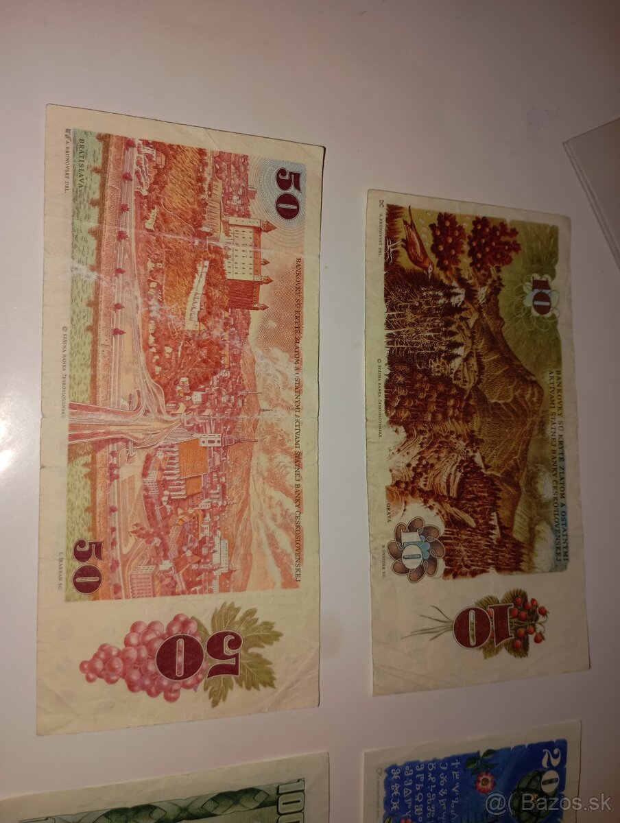 SESTAVA BANKOVEK 10-1000 KČS, 80. LÉTA, 6 RŮZNÝCH NOMINÁLŮ - 11