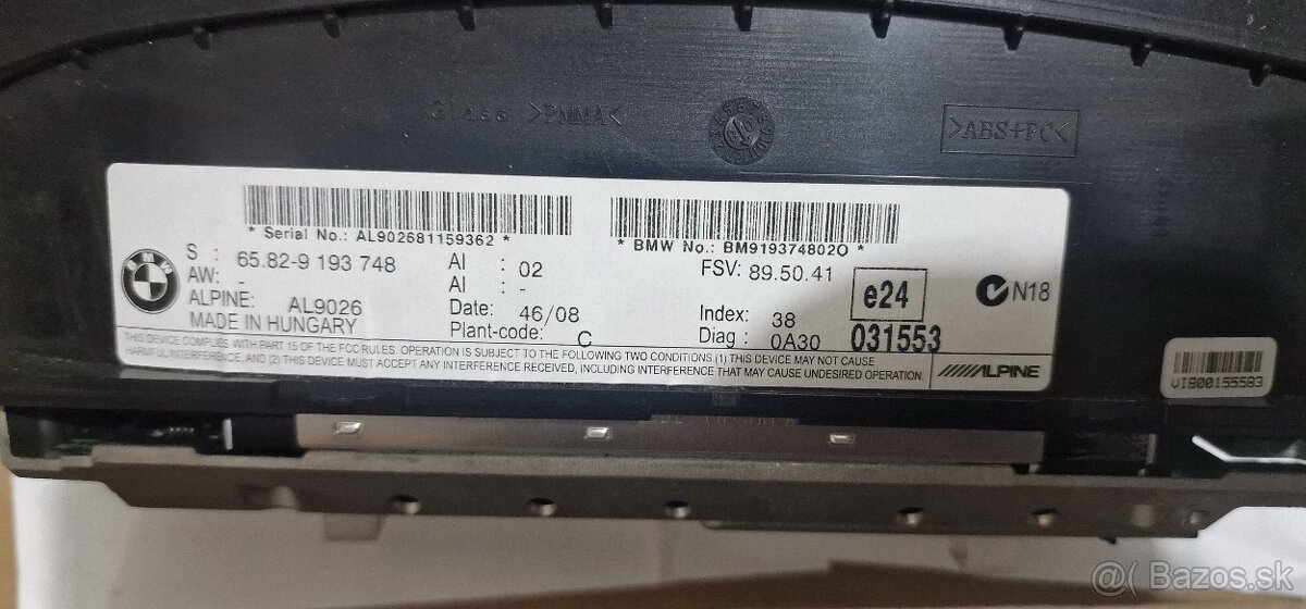 Rôzne diely BMW E93, 2008 - 11