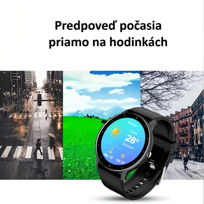 Fitness smart hodinky okrúhle, možnosť volania - 11