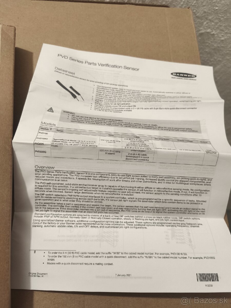 Banner PVD225Q - 2 kusy - 11