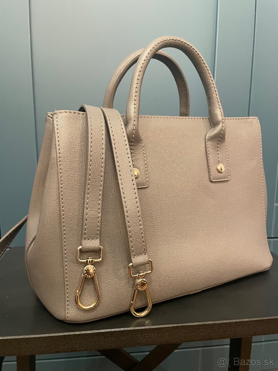 Sivá kožená kabelka Furla - 11