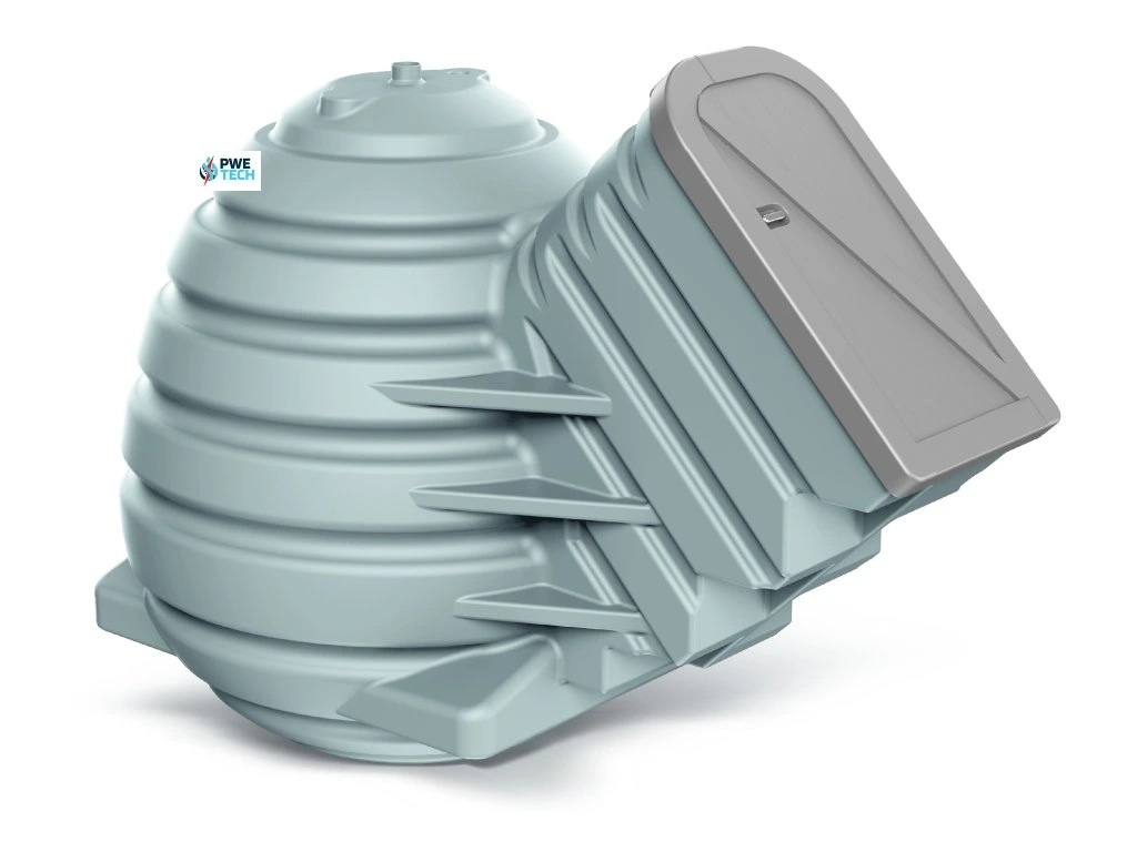 Podzemná plastová monolitická pivnica svetlo šedá 7,5 m3 - 11