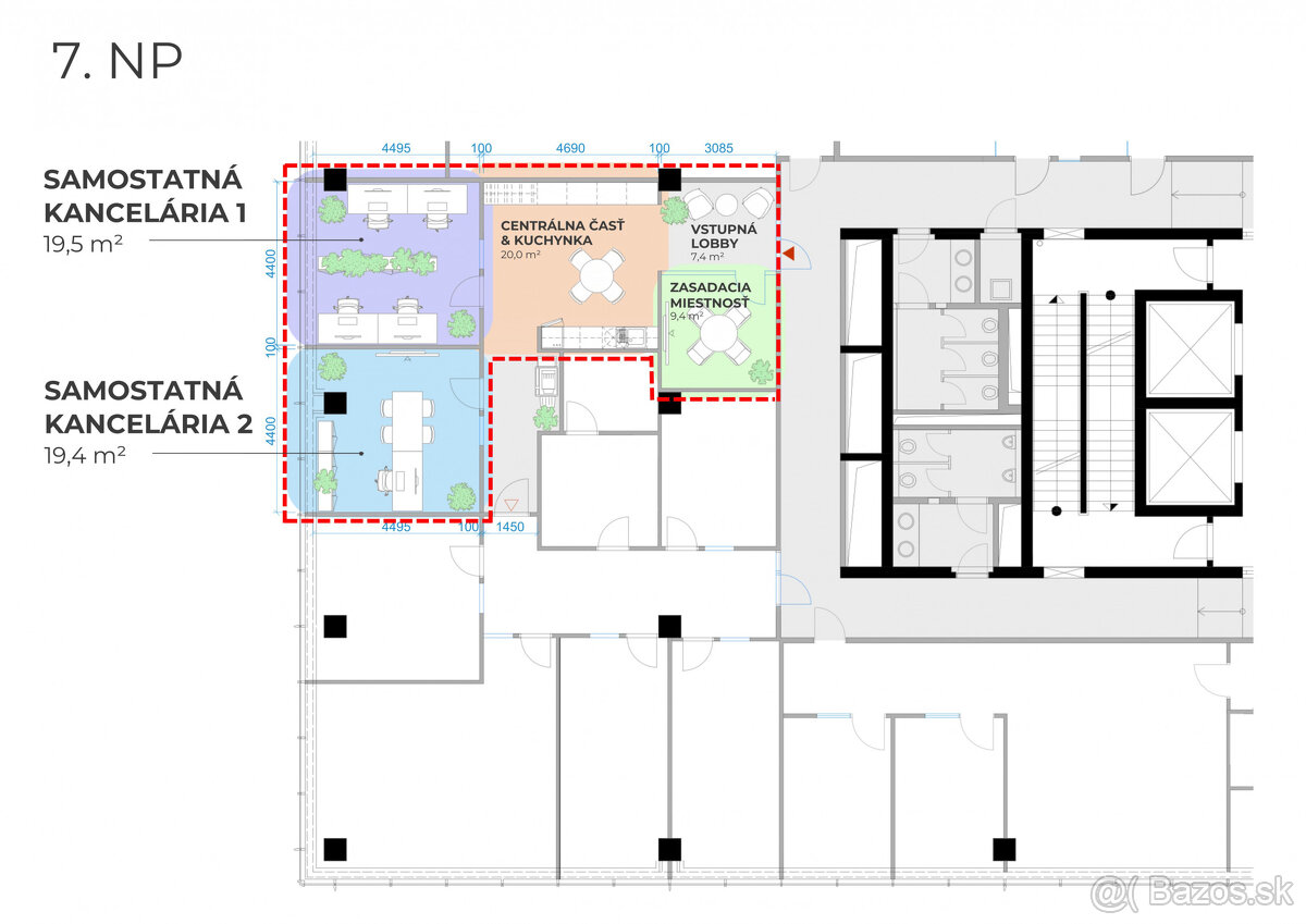 Prenájom novozrekonštruovaného samostatného kancelárskeho tr - 11