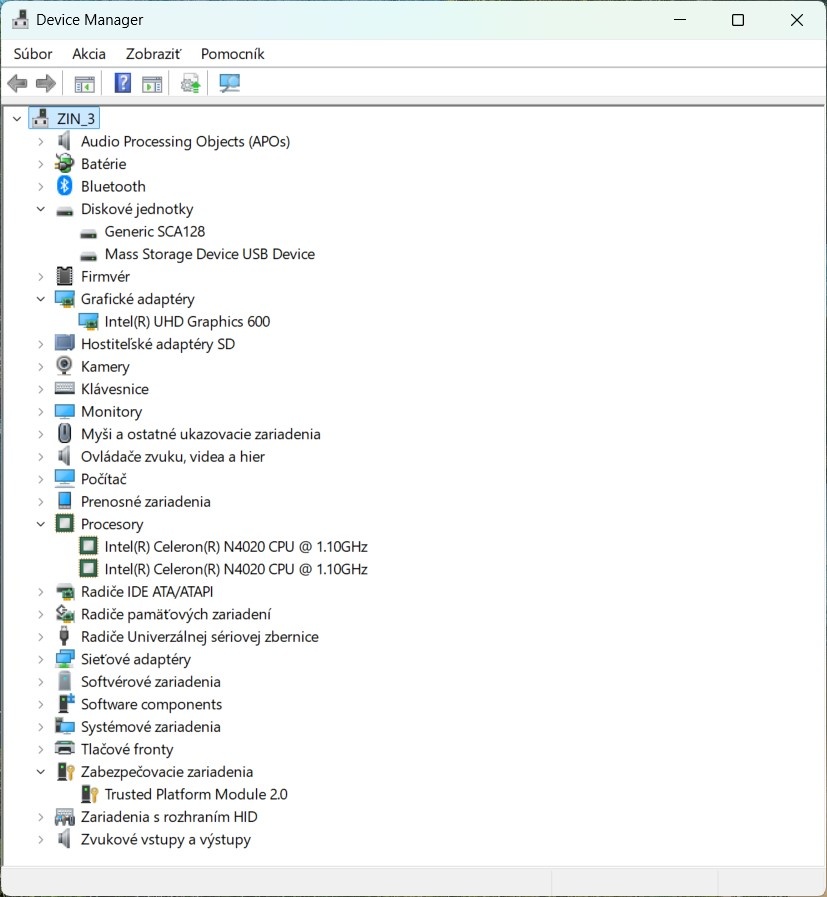 Techbite Zin 3 /Intel N4020/4GB RAM/FHD/128GB SSD/Podsv. kl. - 11