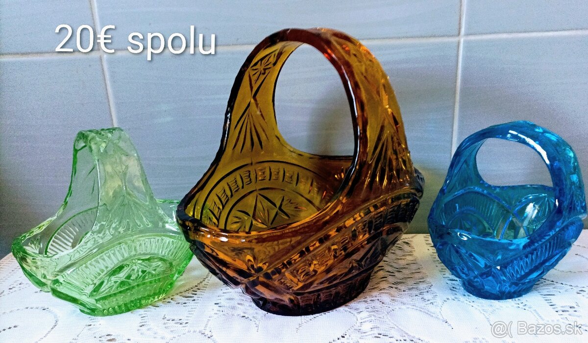 Retro sklenené vázy - 11