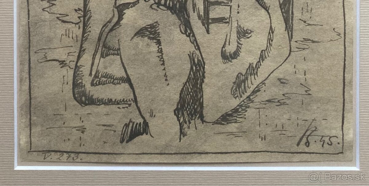 3 x Vlastimil Beneš, tušové kresby na papieri - 11